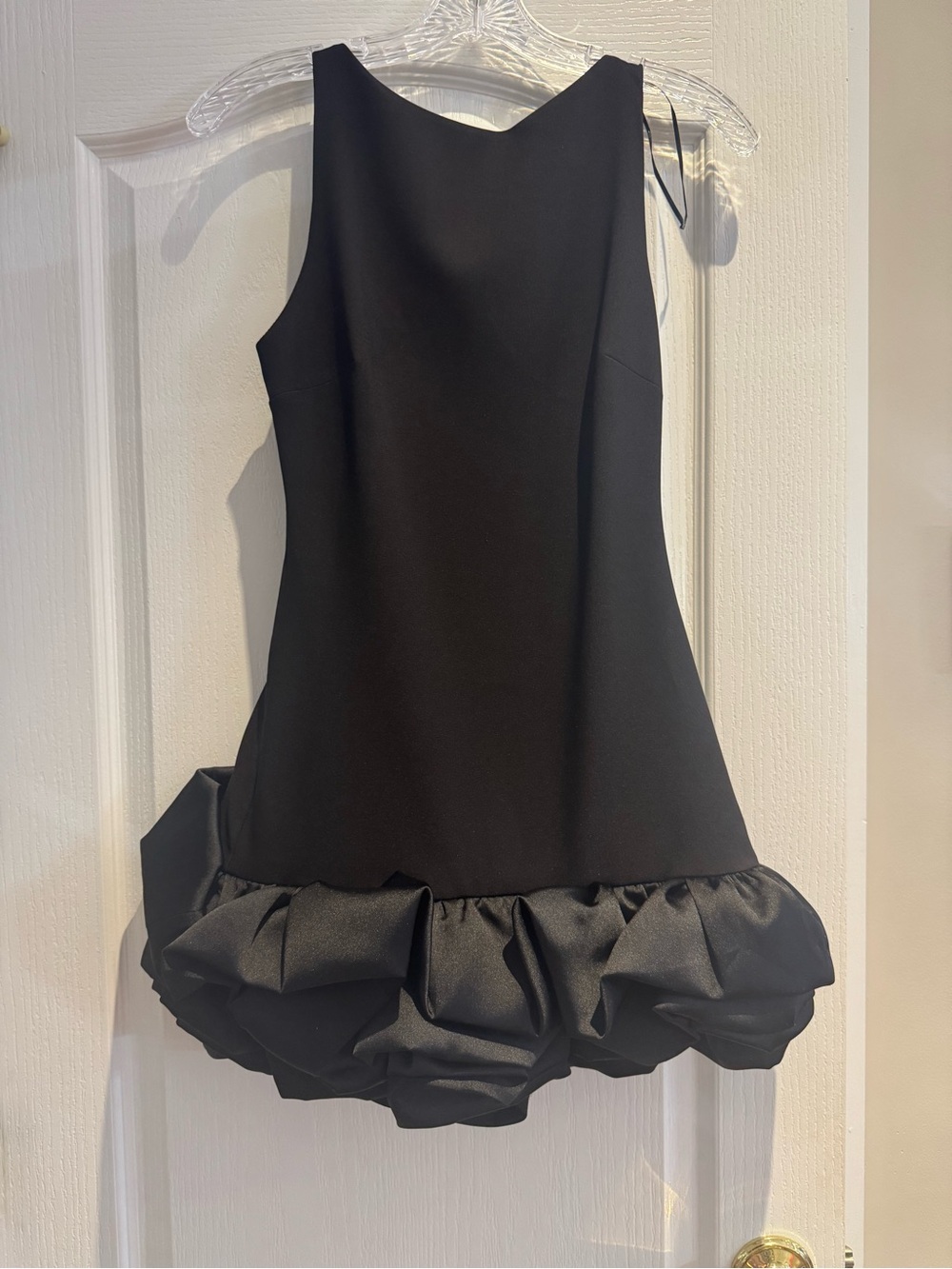 Zara Black Mini Dress with Sculpted Ruffled Hem